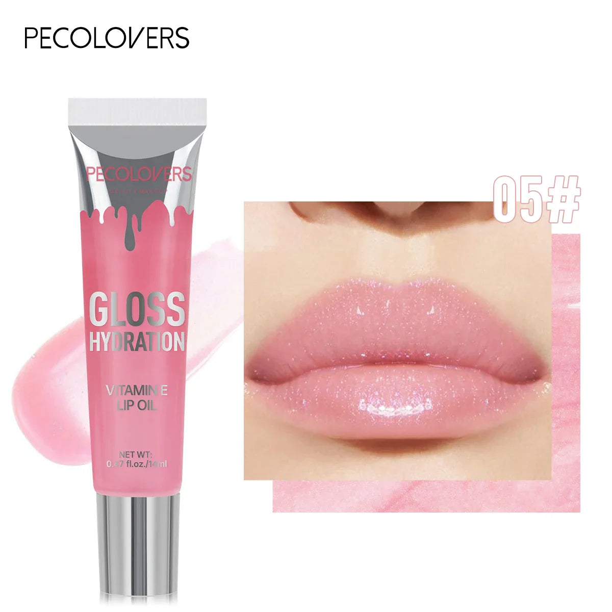 Crystal Jelly Lip Gloss Tube Lip Moisturizing Oil Shiny Lip Oil Moisturizing Women's Lip Gloss Makeup Lip Gloss Cosmetics