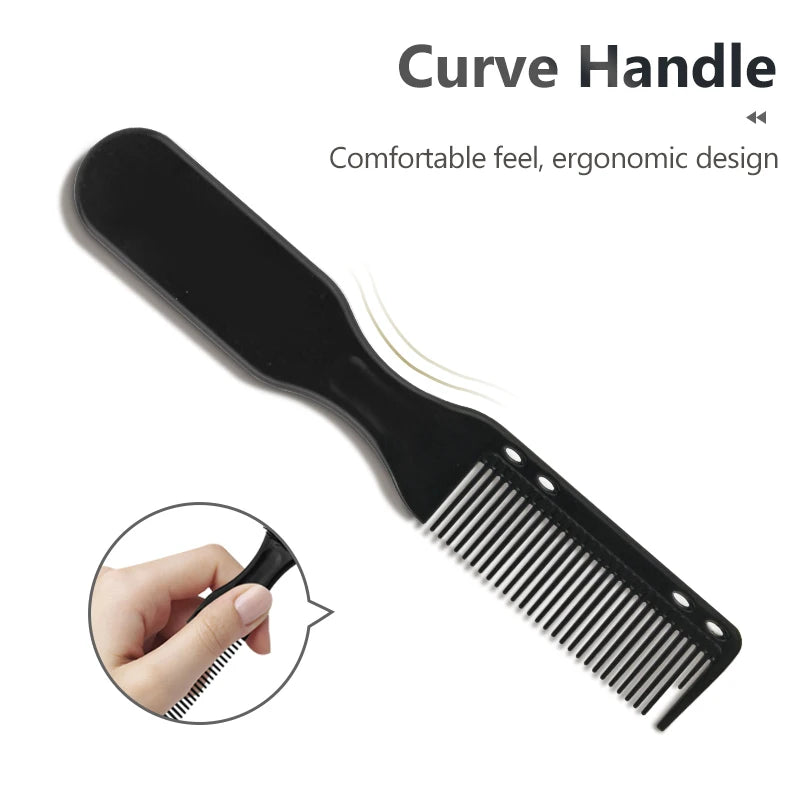 Double-sided Professional Barber Neck Brush Comb Black Small Hair Styling Comb Shaving Beard Salon Carving Duster Cleaning Brush