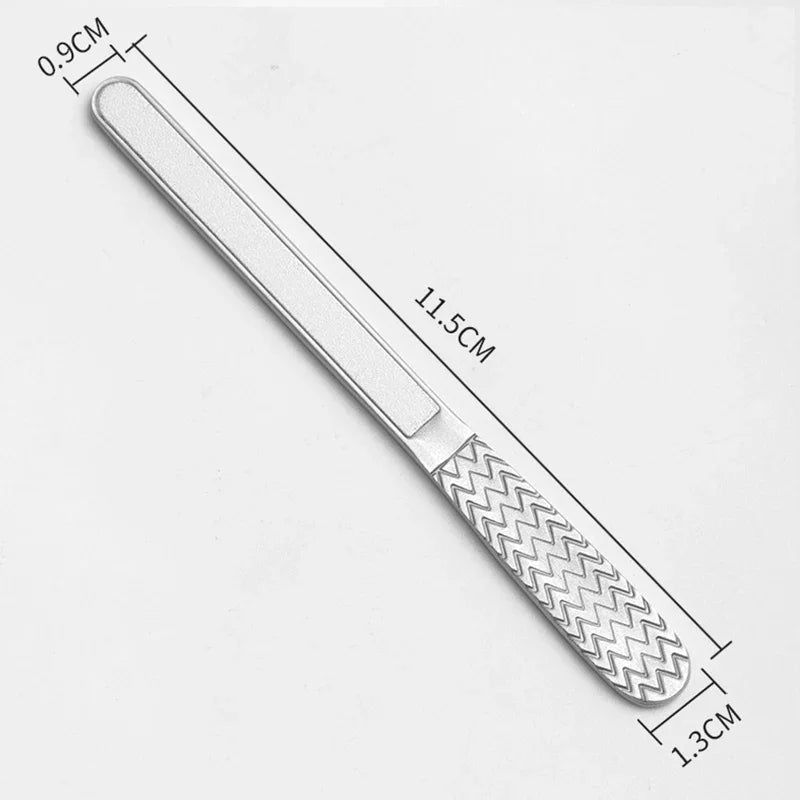 Nail Files Durable Stainless Steel Professional Double Sided Nail Sanding Grinding Buffer Manicure Pedicure Scrub Nail Art Tools