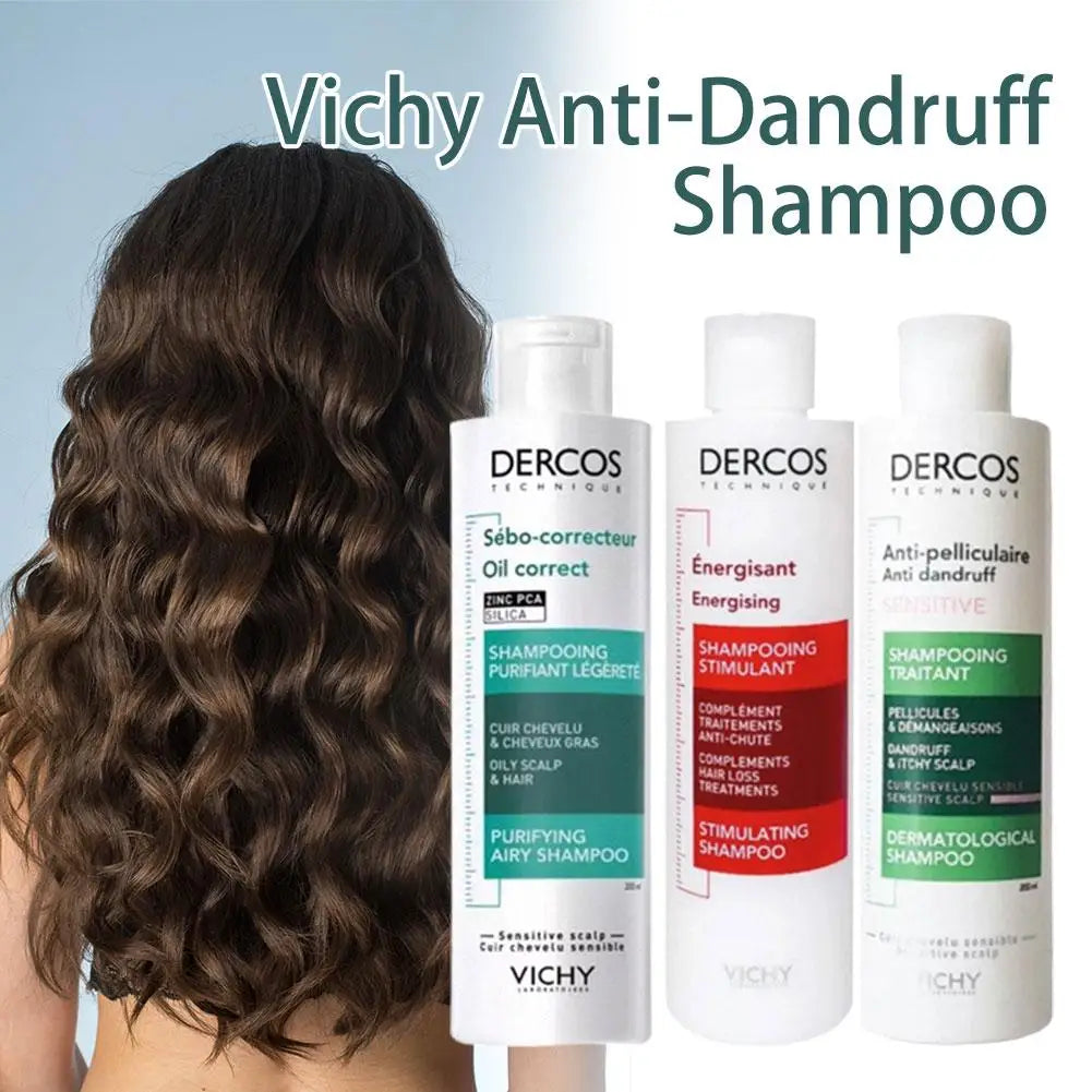 DERCOS Anti Itch Purifying Shampoo Formula Anti Dandruff Oil Control Refreshing Nourishing Fluffy Damaged Scalp Hair Care