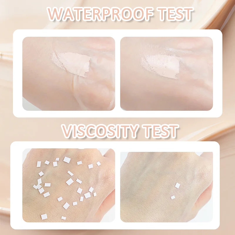 2-In-1double Liquid Foundation & Primer, Waterproof & Sweatproof, Long-Lasting Non-Transfer,Moisturizing & Isolating, Hide Pores