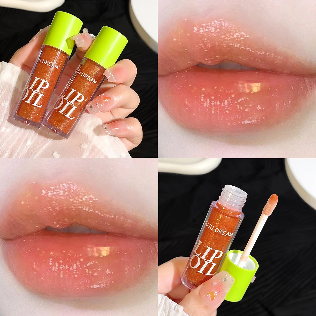 Candy-Colored Jelly Lip Oil with Glossy, Hydrating, Glass-Like Finish for Plump, Lush Lips; Lip Gloss for Layering