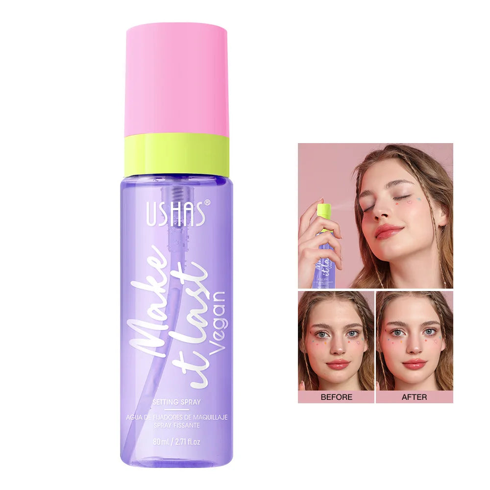 80ml Oil Control Setting Spray Waterproof Makeup Fixer Hydrating Face Mist Long Wear No Smudge