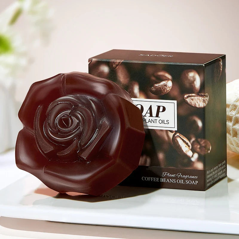 SADOER Coffee Facial Soap Face Wash Foam Facial Cleanser Whitening Moisturizing Anti Acne Body Bathing Facial Soap