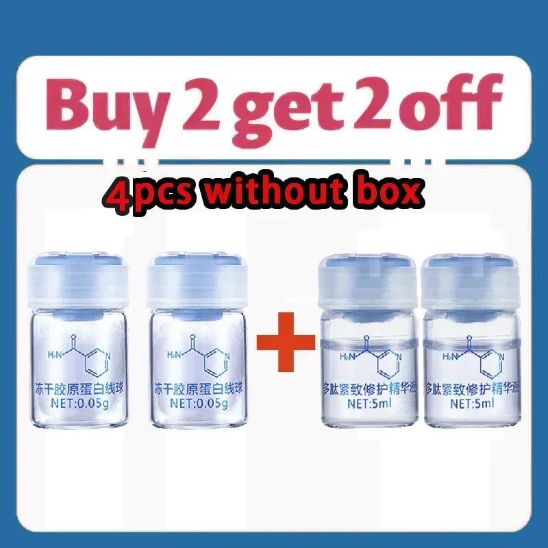 Korea Facial Hydrolyzed Silk Protein Collagen Thread Ball Serum Moisturiz Hydration Lifting Firm Fine lines Essence SkinCare