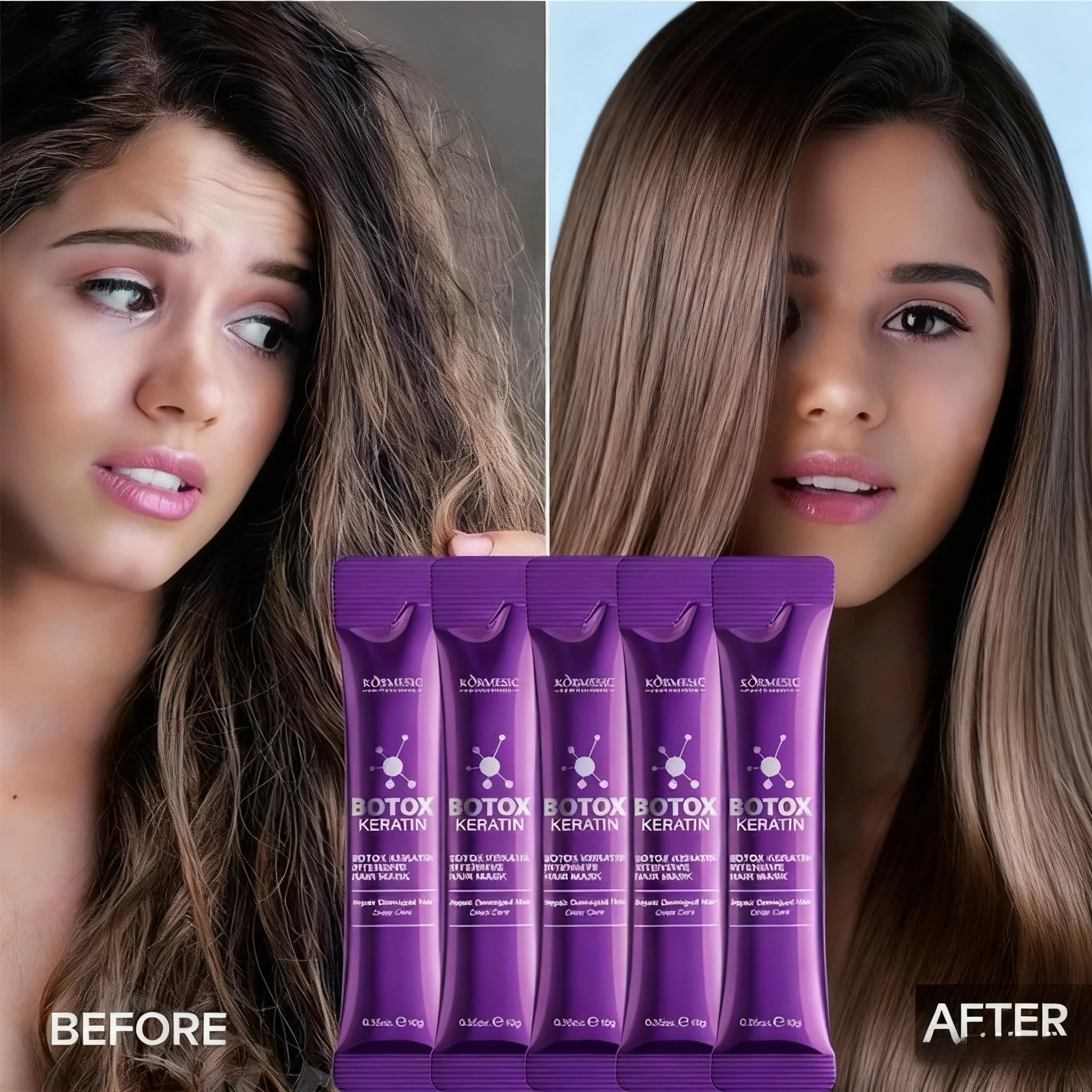 Keratin Hair Mask 5 Seconds Repair Damaged Frizzy Hair Soft Smooth Shiny Nutrition Deep Moisturize Nourishing Hair Care