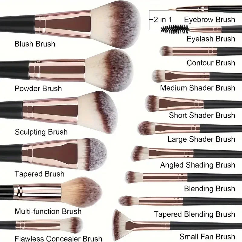 3/20PCS Makeup Brushes Set Professional Foundation Eyeshadow Blush Highlighter Concealer Blending Brush Fluffy Women Beauty Tool