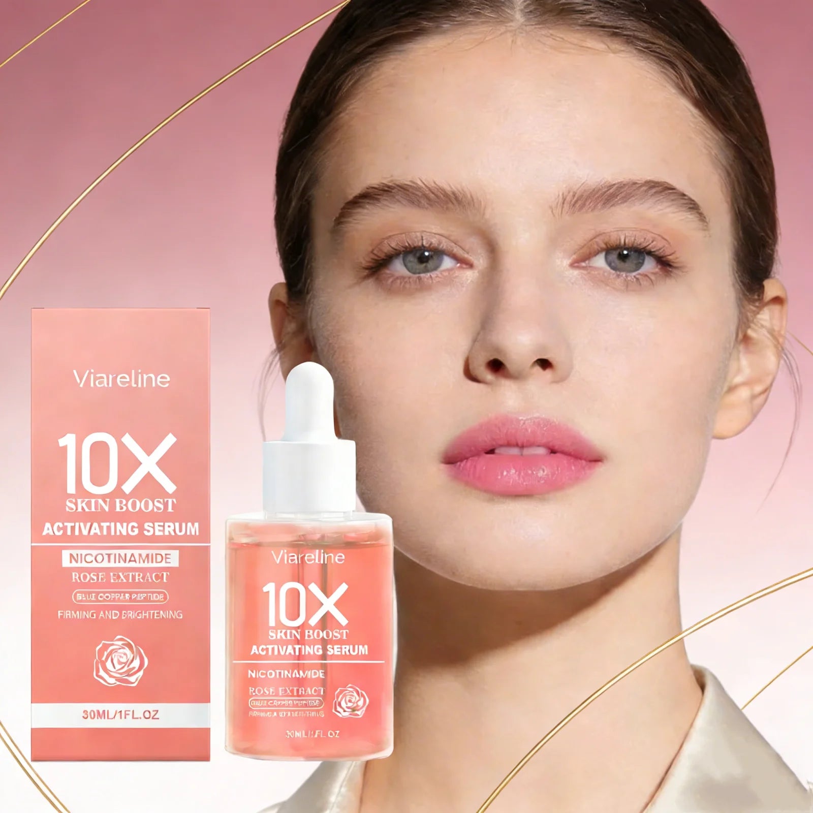 Rose Revitalizing Face Serum Dark Spot Care Even Brightening Skin Tone Reduce Sensitivity Hydrating Nourish Facial Essence Drop