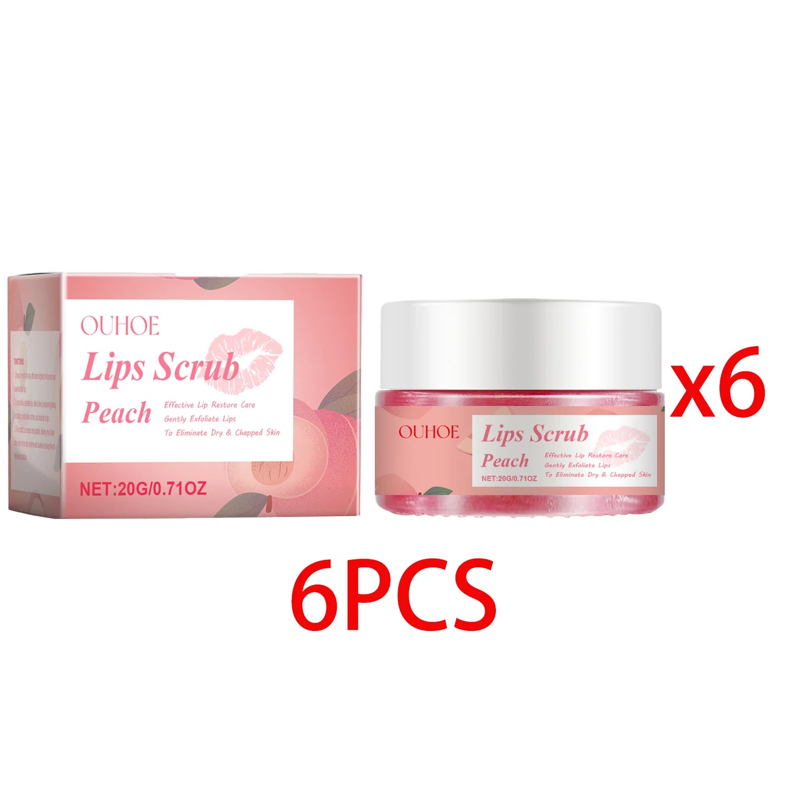 Peach Lip Care Scrub Lip Balm Cream Exfoliating Moisturizing Nourish Skin Repair Fine Lines Dead Skin Smooth Skin Care Hydrating