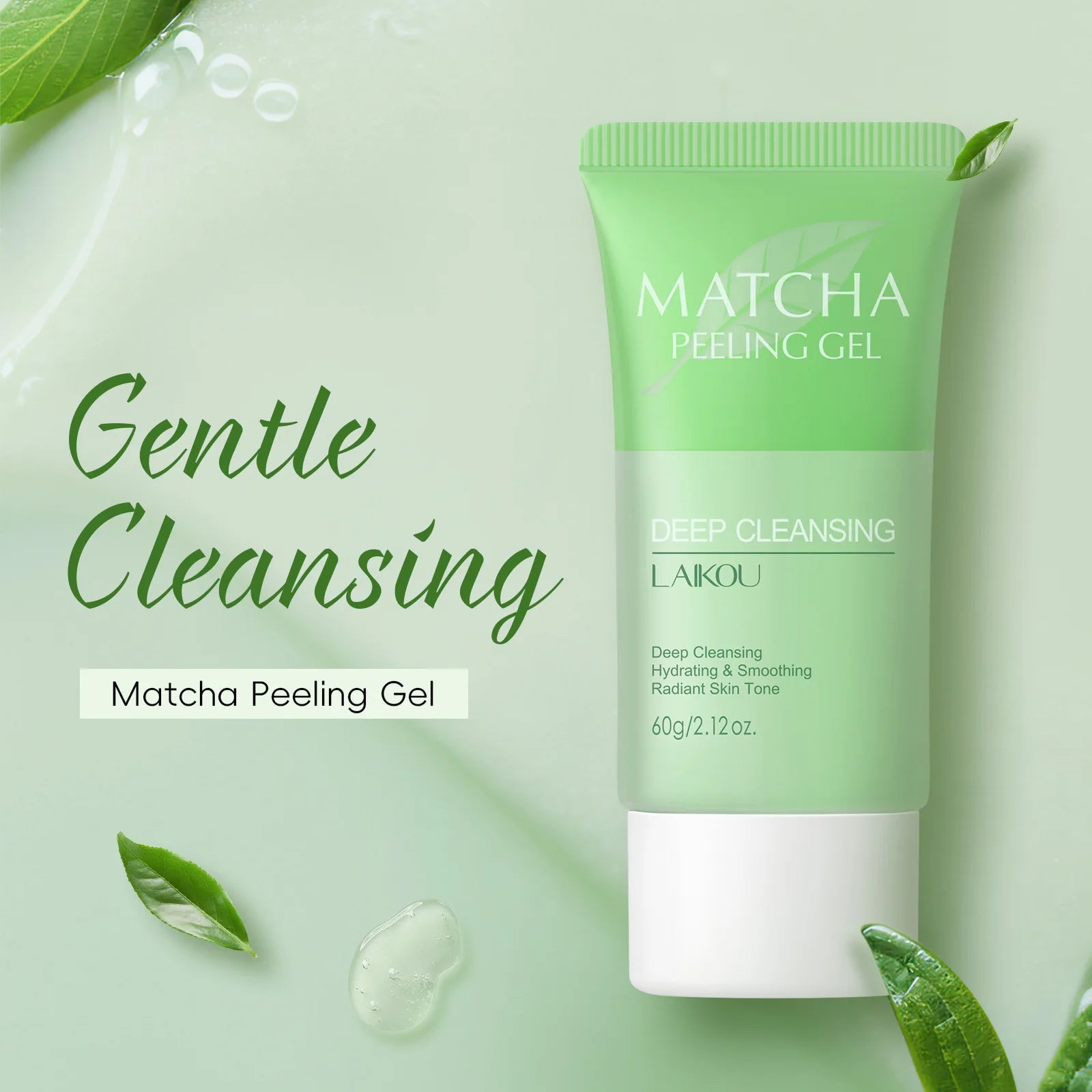 LAIKOU Matcha Exfoliating Gel Exfoliate Peeling Gel Facial Scrub Moisturise Nourishing Repair Scrubs Korean Face Cream Skin Care