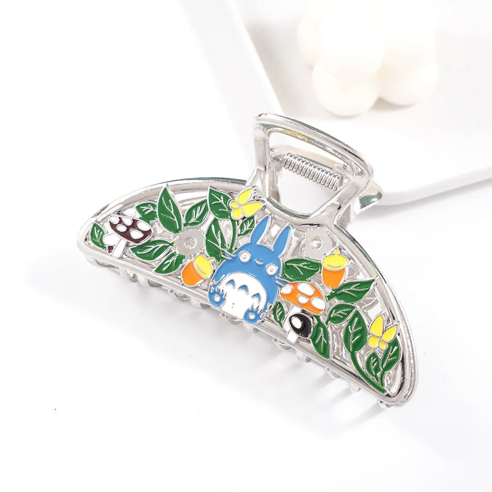 Vintage Anime Hair Claw Japanese Comic Cartoon Style Alloy Hair Clips Hair Accessories for Women Girls Unique Shark Clips