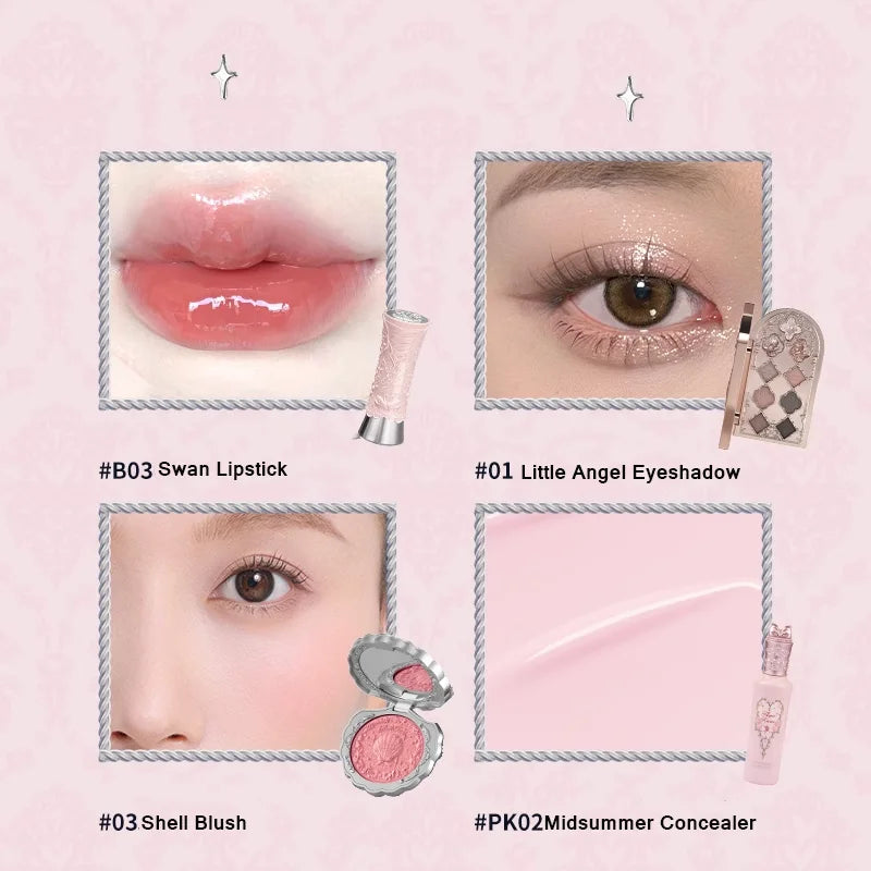 Flower Know Little Angel Collection Makeup Gift Box Eyeshadow Blush Cream Matte Lipstick Highlighter Full Kit All In One