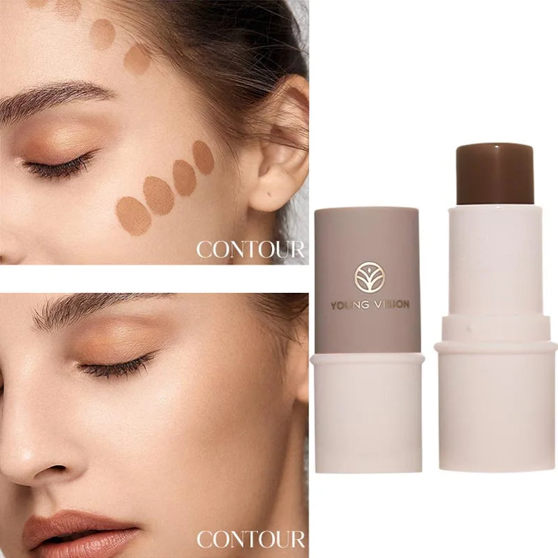 LANGMANNI Tri-Color Multi-Functional Face Brightening Contour Stick Contour & Brightening Skin-Perfecting Stick