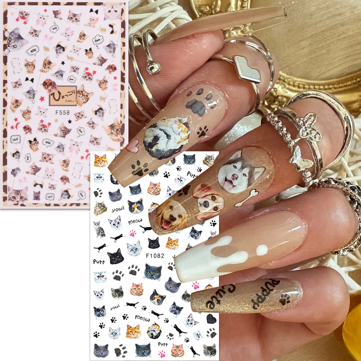 Spring and summer flower butterfly nail stickers, easy to apply for nail decoration DIY, gifts, party and wedding makeup styling
