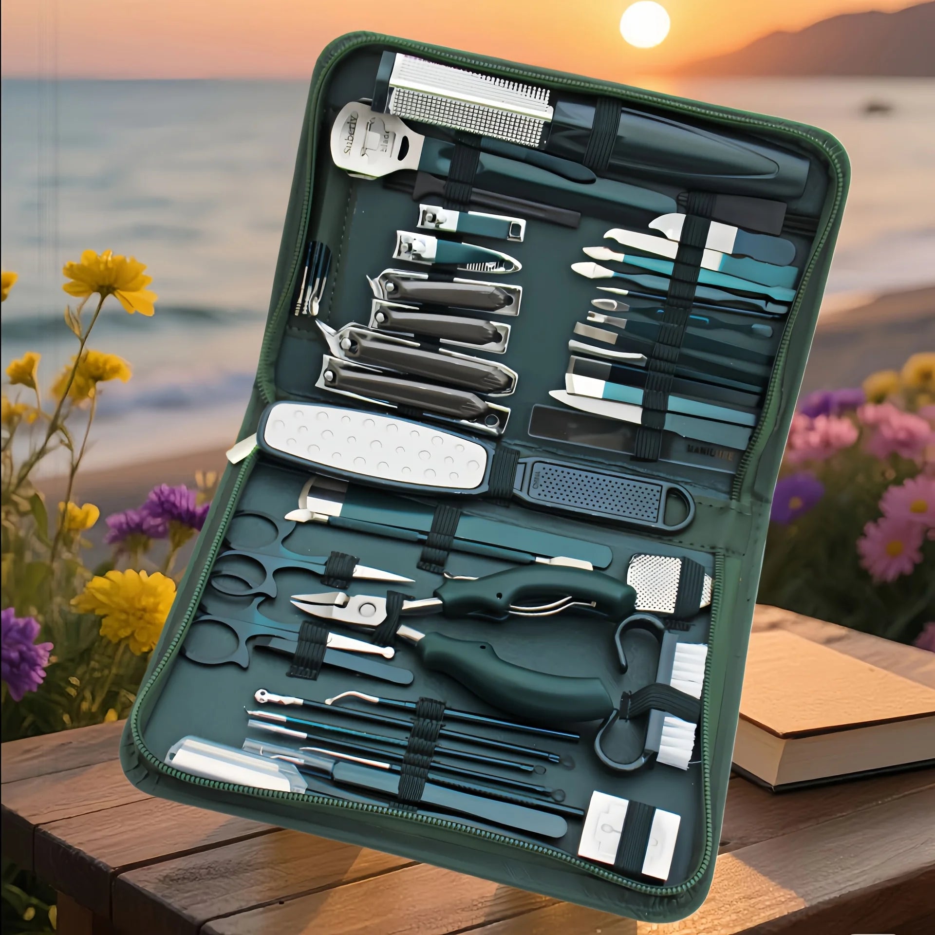 9/48pcs Stainless Steel Nail Clippers Professional Nail Care Kit Full Set of Nail Trimming Tools Manicure Tools Pedicure Tools