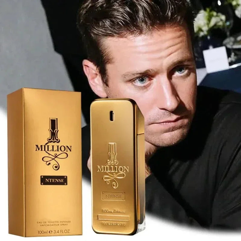 Perfume Men's Woody Perfume Golden Million Gold Brick Extrait - Men's Long-Lasting 100ml  Perfume Pray Fragrance Cologne