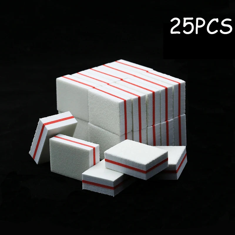 50Pc Professional Mini Nails Art buffer File 100/180 Sandpaper Manicure Tips Care File Sanding Polishing Grinding Equipment Tool