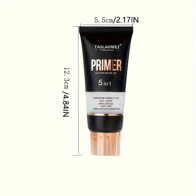Waterproof Base Transparent Gel Makeup Primer - Full Coverage Matte Foundation With Color Retention, Natural Avocado And Rose Ex
