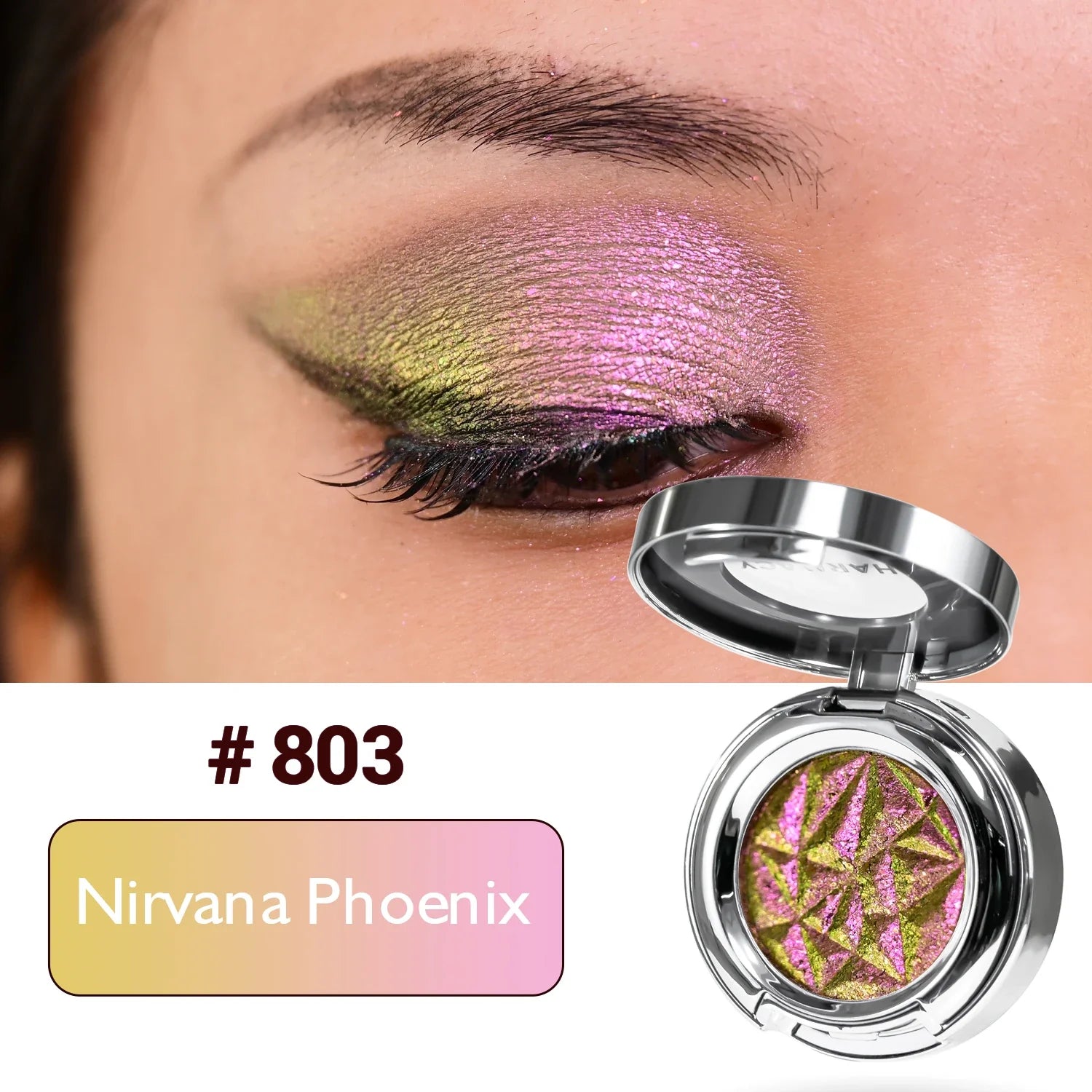 CHARMACY Duochrome Long-lasting Eyeshadow Palette High Quality Pigment Shadows with Glitter Makeup Cosmetic for Eye Women