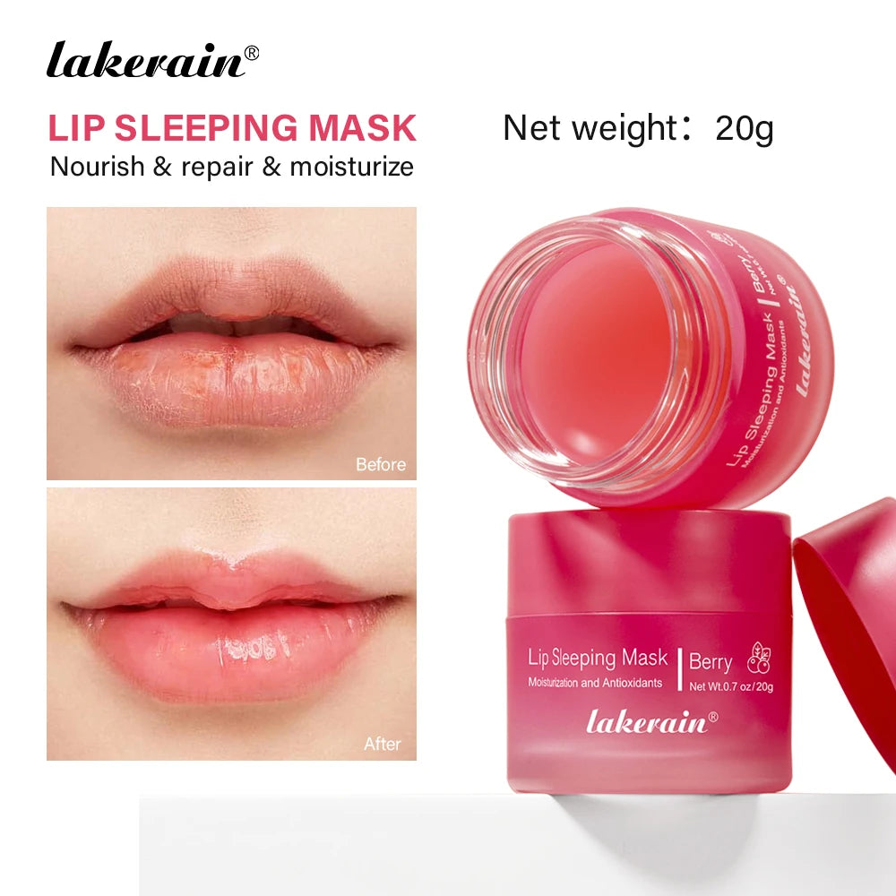 Lip Sleeping Mask Nourishing Overnight Lip Treatment Vitamin C Moisturizer Butter Hydrating Dry Flaky Lips Skin Care