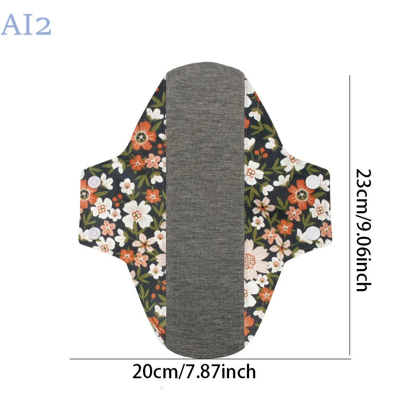 3PCS Sanitary Pads Reusable napkin Pads Washable print Towel Cloth Nursing pad easy to absorb graphene maternity Pads Menstrual