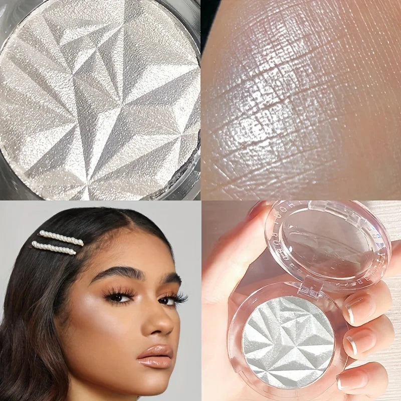 Brightening Glitter Highlighter Powder Face Shimmer Long Lasting Waterproof Monochrome Pearlescent High Contouring Makeup Women