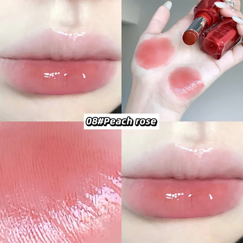 Gege Bear Mirror Gloss Lipstick — Ice-Translucent Water-Gloss Finish, Plumping and Hydrating