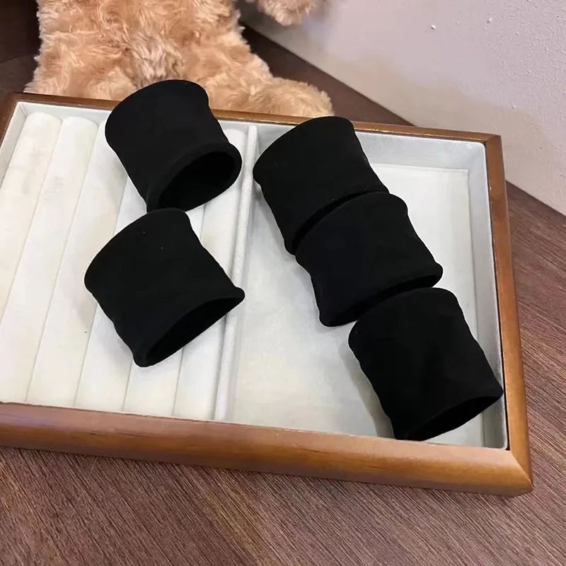 4 /5 Set Solid Widen Thicken Hair Band Ropes Women Ponytail Holder Hair Tie Scrunchies Fashion Hair Accessories