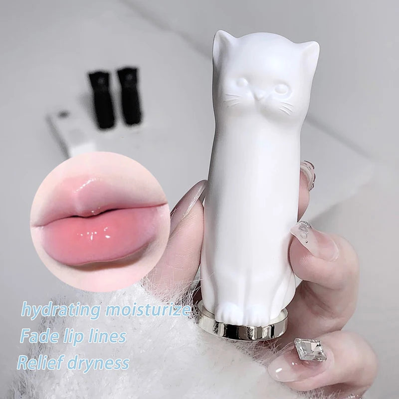 Cat Lip Balm Moisturizing Healing Anti-dry Fade Lip Lines Autumn And Winter Lip Mask Care Girl Students Lipstick Makeup Base Day