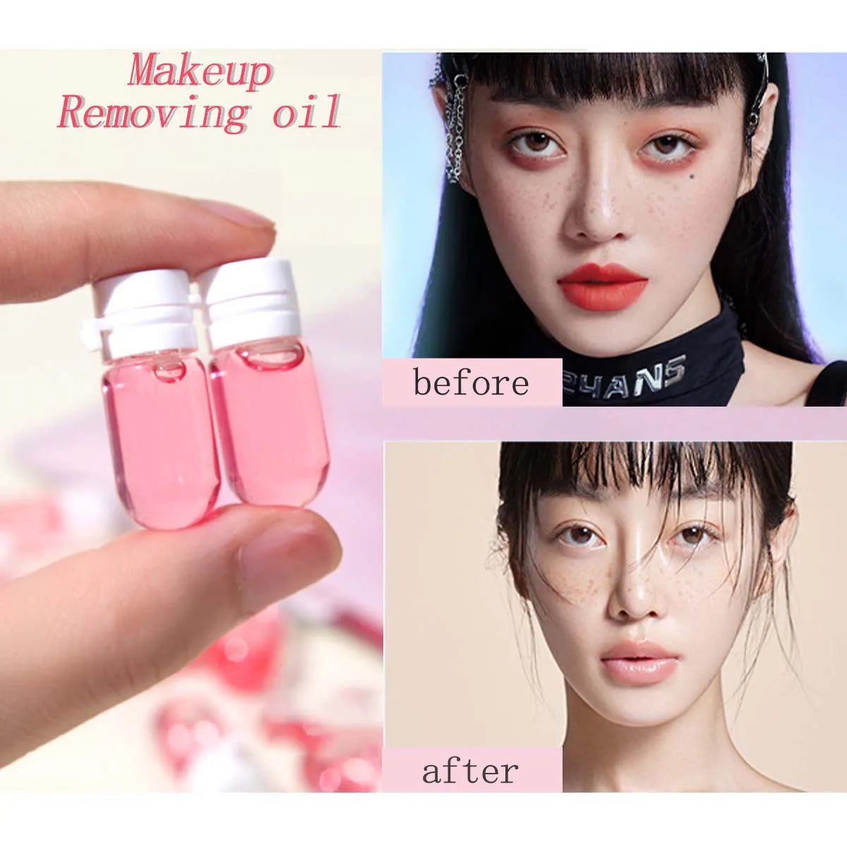 40 capsules of cleansing and makeup remover oil gently dissolve, moisturize, soothe, and make facial makeup remover portable