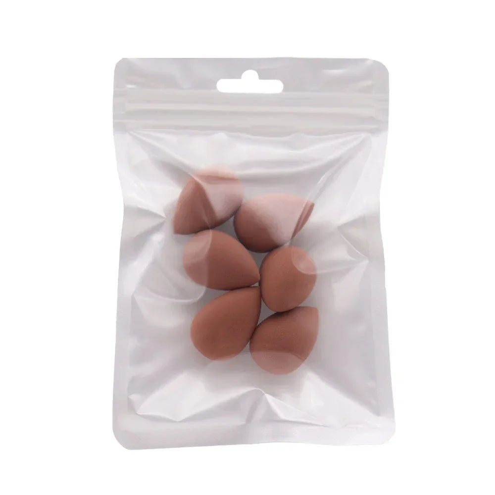 6pcs Mini Makeup Sponge Powder Cosmetic Puff Dry and Wet Sponge Concealer Liquid Foundation Beauty Women Make Up Accessories