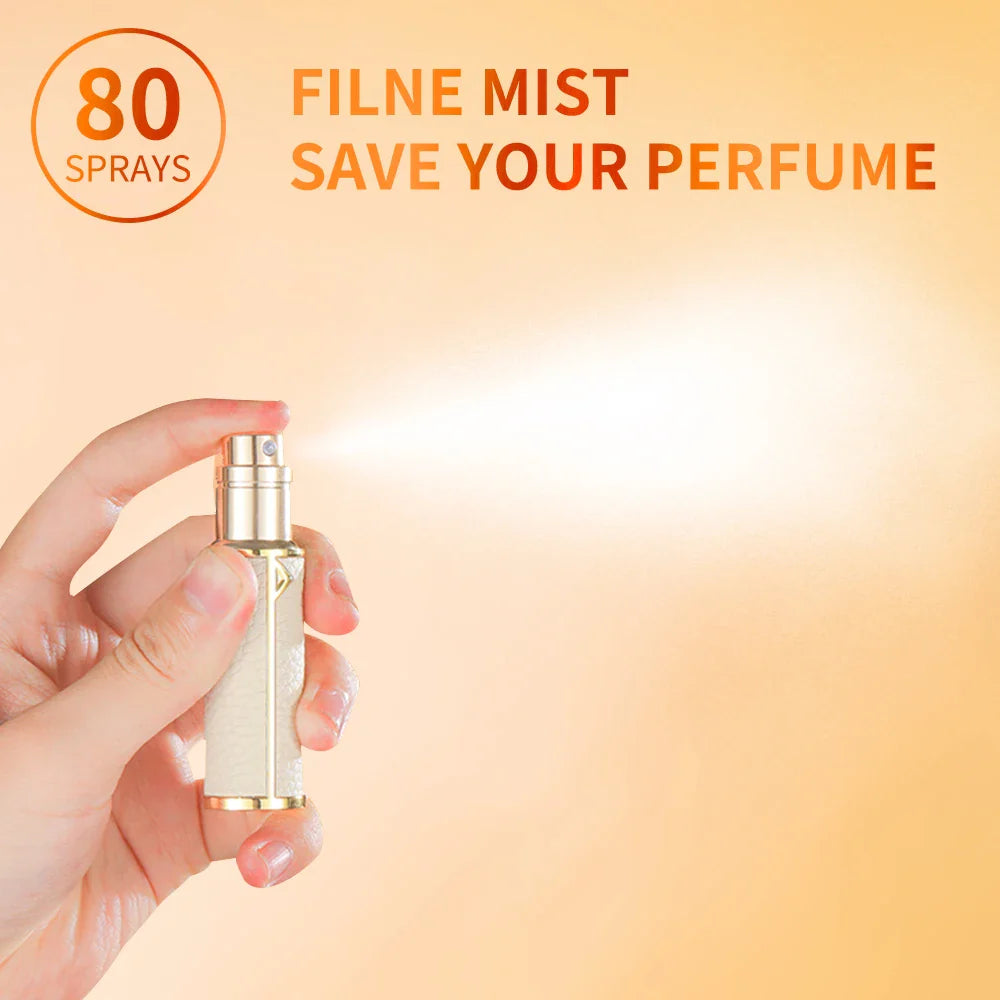 5ml PU leather mini perfume Atomizer Bottle Sprayer Suitable for Boarding Tight Sealing Travel Customized Refillable Bottles
