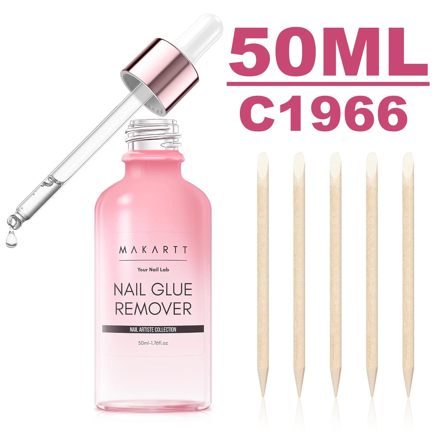 Makartt Super Strong Nail Glue and Glue Remover ,Quick Glue Debonder | Easy Removal with a Dropper Applicator For Press On Nails