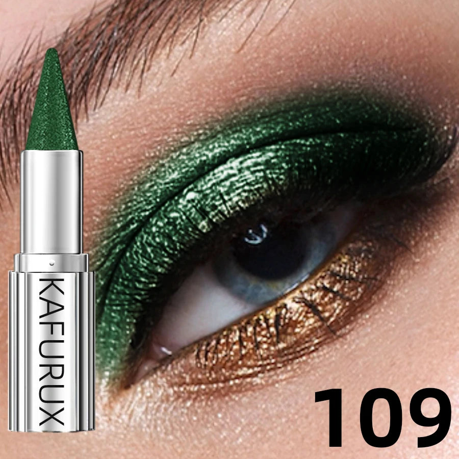 12 Colors Metallic White Black Purple Eyeshadow Pencil Glitter 1pc  Liner Pen Highligter Long Lasting Blue Cream Eye Shadow