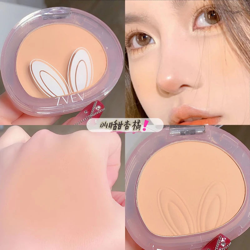 Long ears Monochrome blush white matte cosmetics vitality girl nude makeup natural smudge monochrome blush plate