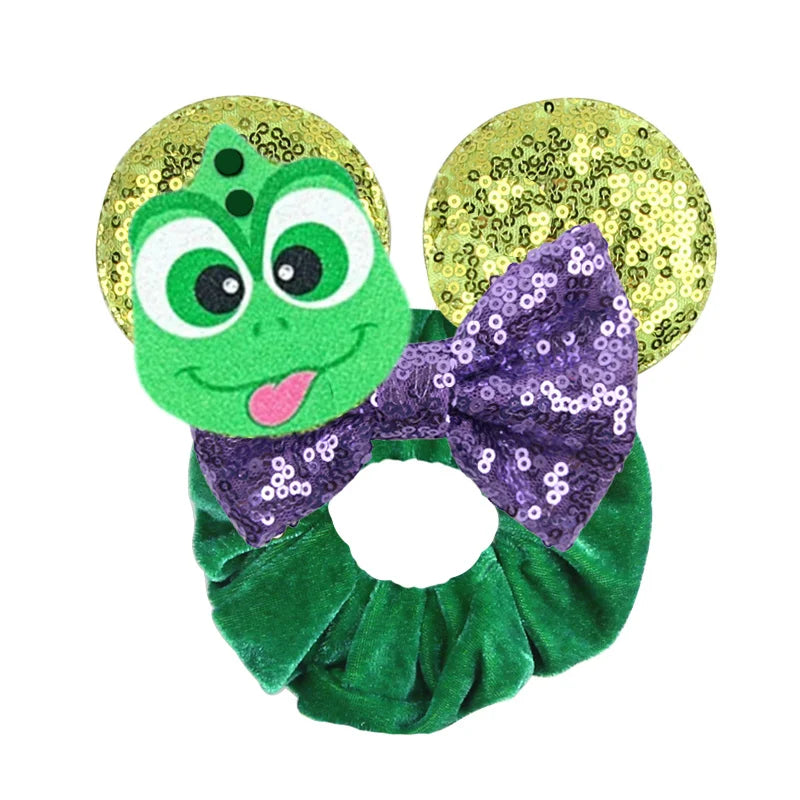 Women Ears Hair Scrunchies Velvet Hairbands For Girls Sequins Bows Headband Women Trip DIY Accessories Mouse Party Decor