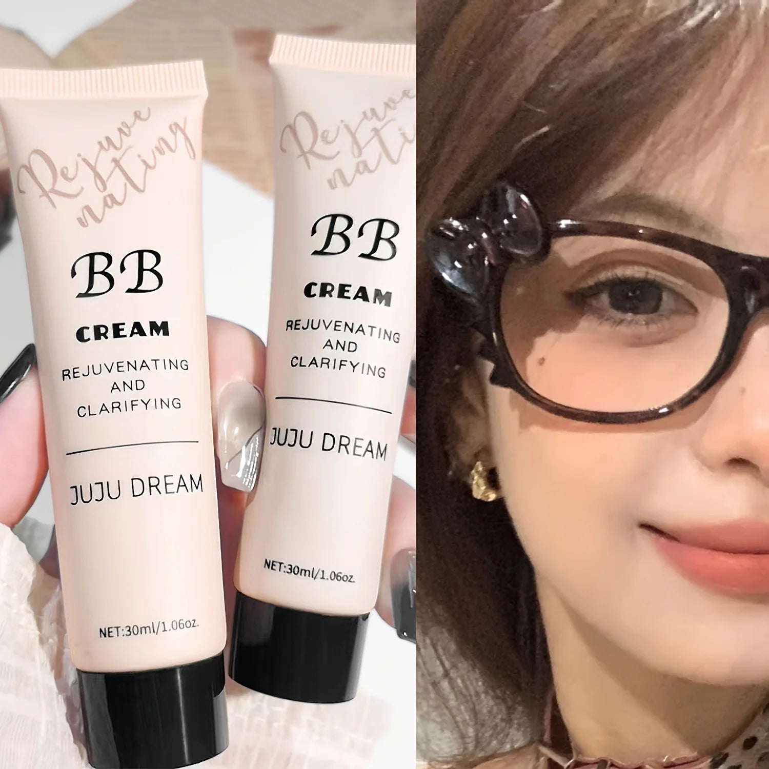 Natural Concealer BB Cream, moisturizing and nourishing, Korean natural translucent primer, long-lasting for all skin types