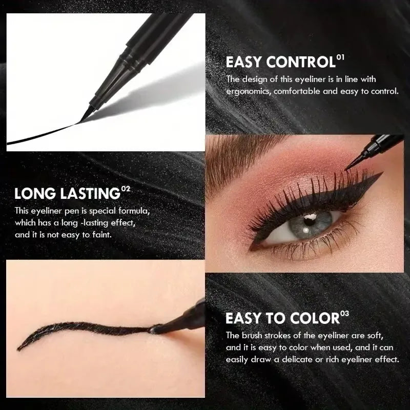 Not Blooming Brown Liquid Eyeliner Easy Wear Quick Drying Waterproof Long-lasting Smooth Ultra-fine Eyeliner Makeup Tools