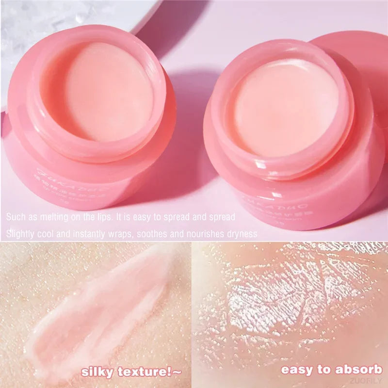 Korea lips care lip sleep mask night sleep hydrated maintenance lip balm pink lips whitening cream nourish protect cherry 3g