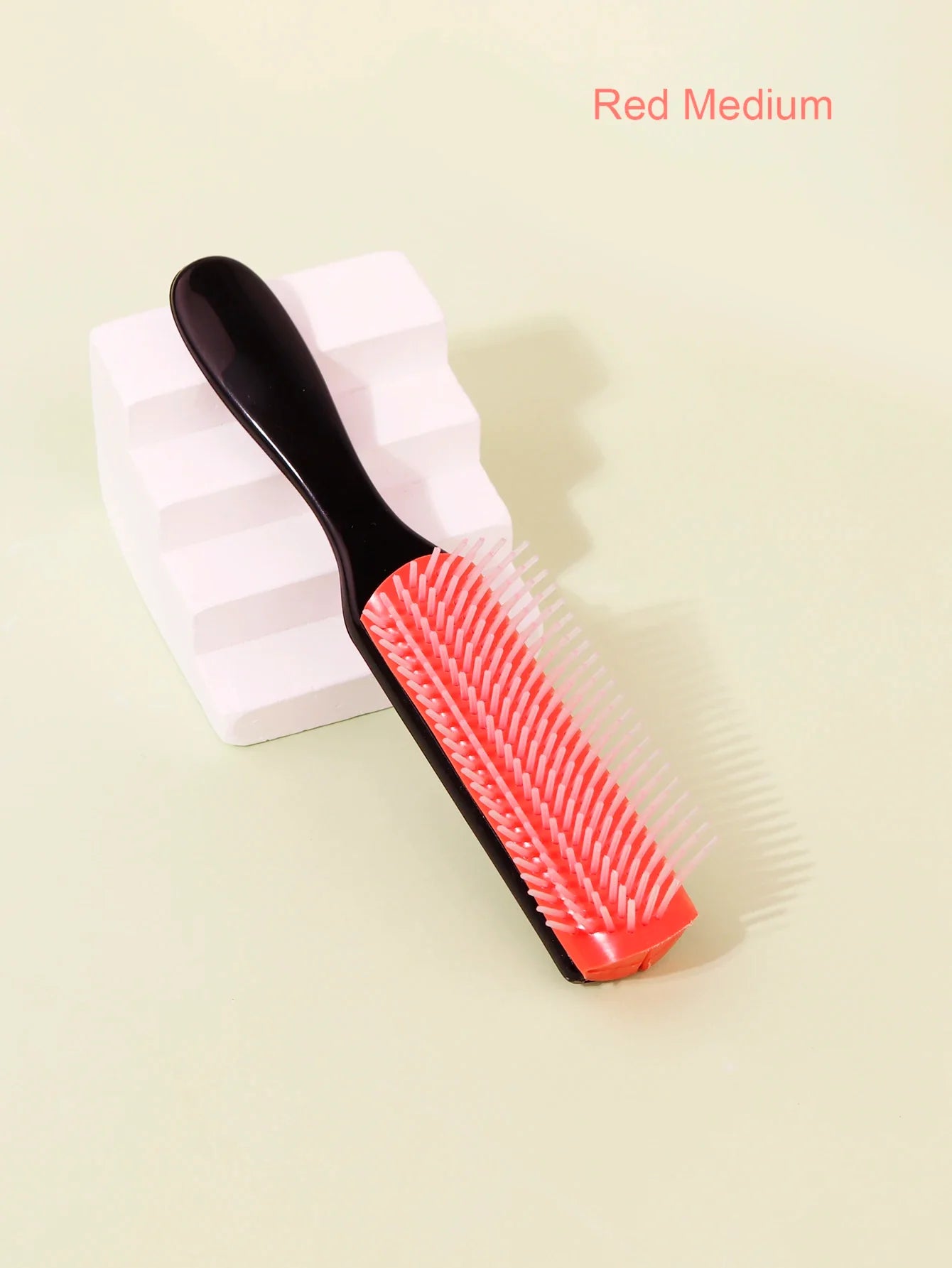 1pcs 9-row wrinkle removal massage curly hair brush, detachable 9-row comb plastic wet hair brush