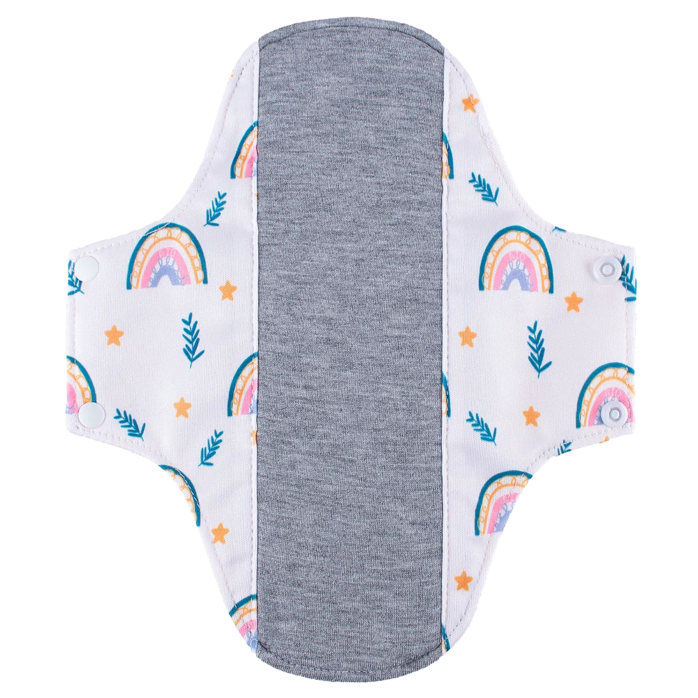 AIO Washable Cotton Printed Panty Liner Regular Flow Menstrual Pads Graphene Cloth Tampons Urinary Incontinence Sanitary Pads