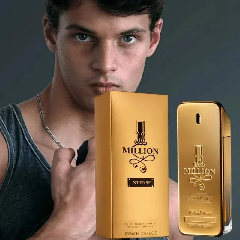 Perfume Men's Woody Perfume Golden Million Gold Brick Extrait - Men's Long-Lasting 100ml  Perfume Pray Fragrance Cologne