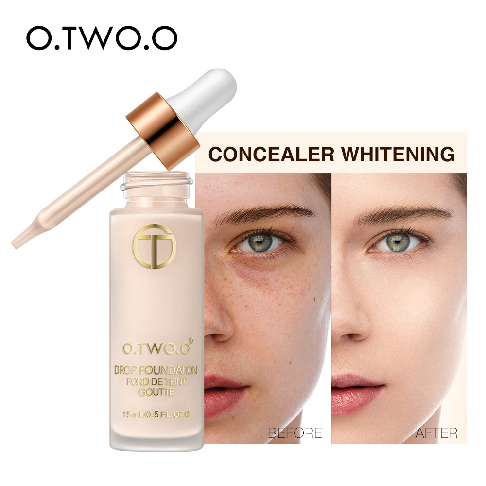Wholesale O.TWO.O Liquid Foundation Professional Makeup Base Oil Free Full Coverage Concealer Lasting Face Foundation BB Cream
