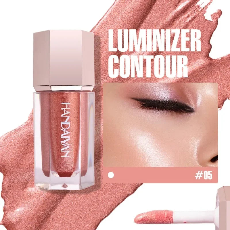 Shimmer Liquid Highlighter Stick Face Makeup Bronzer Cream Rouge Tint Contouring Highlighter Pen Women Body Brighten Cosmetic