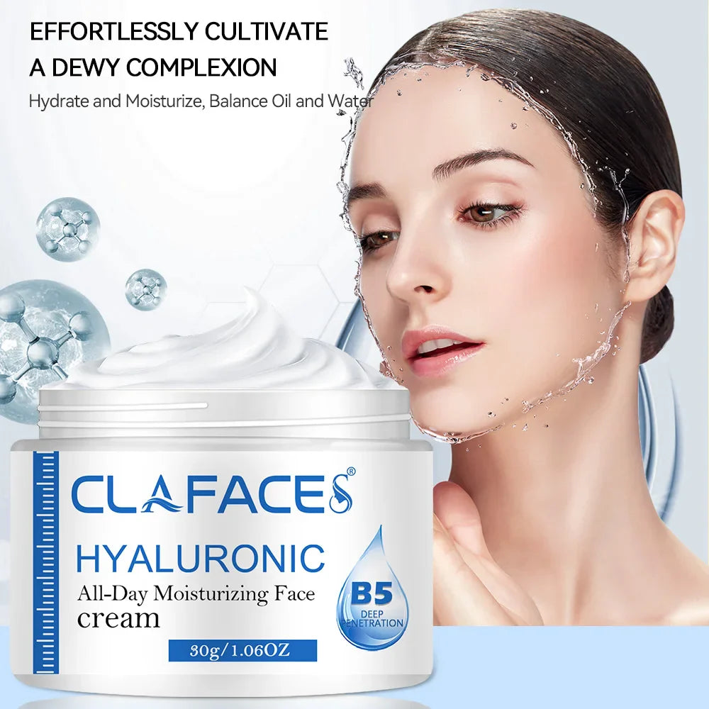 Hyaluronic Acid Collagen Face Cream Smooth Wrinkles Facial Care Moisturizing Nourish Younger Brightening Skin Tone Night Creams