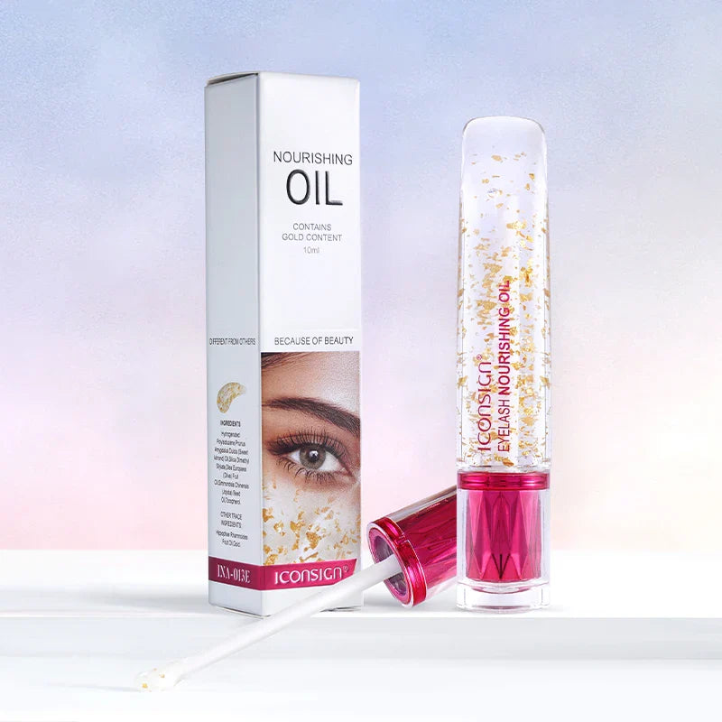 ICONSIGN Eyelashes and Eyebrows Nourishing Gold Essential Oil Mascra Serum Lift Enhancer Longer Coating Thicker Hair Damage Care