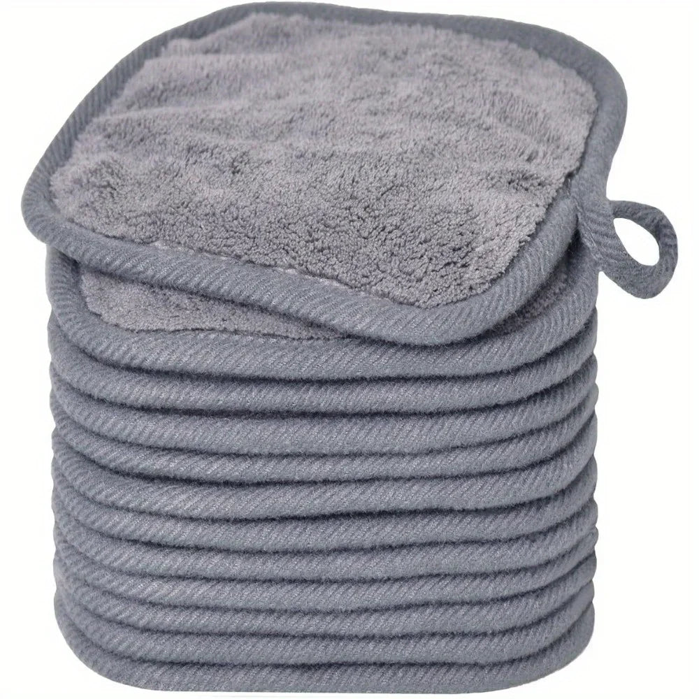 12PCS Makeup Remover Pads Reusable Pads Makeup Eraser Microfiber Facial Towel Face Cleaner Cleaning Wipes Skincare Tools