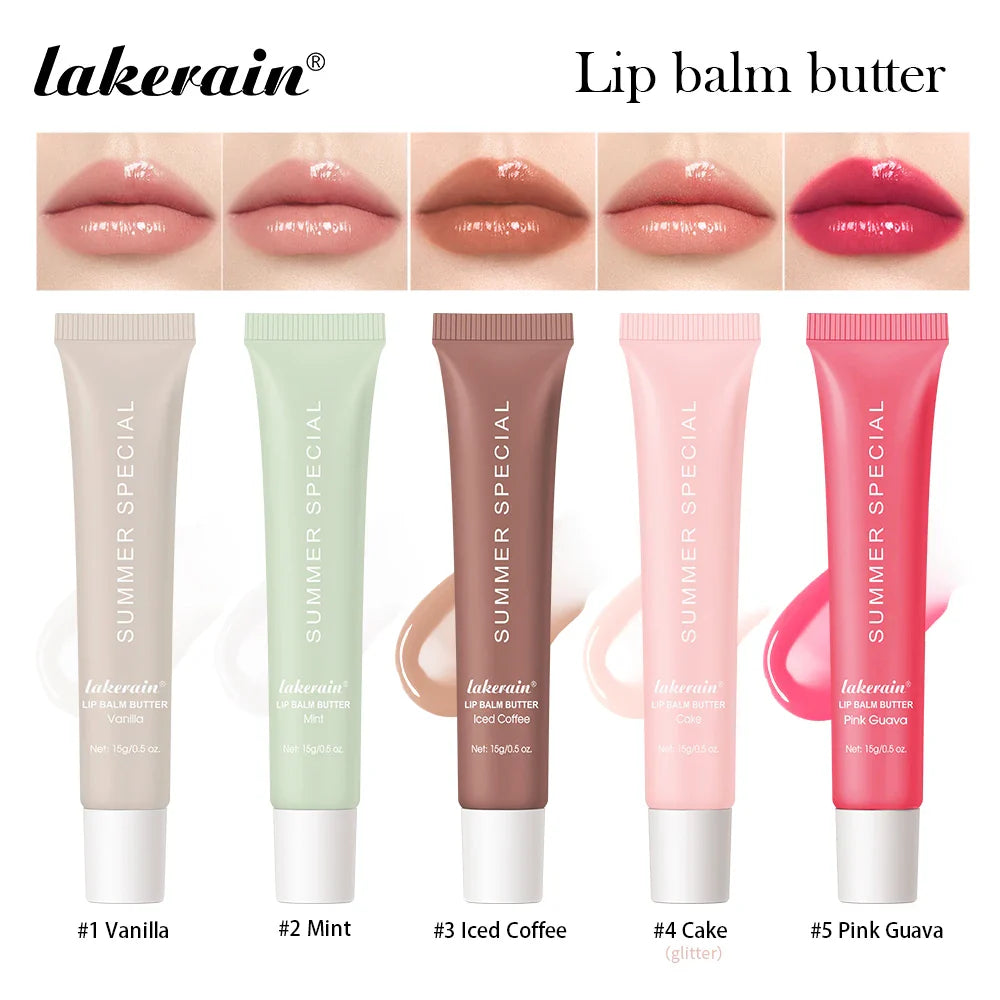Summer Lip Balm Moisturizing Mirror Lip Gloss Lip Vanilla Mint Iced Coffee Cake Smell Lipstick Transparent Lip Oil  Makeup
