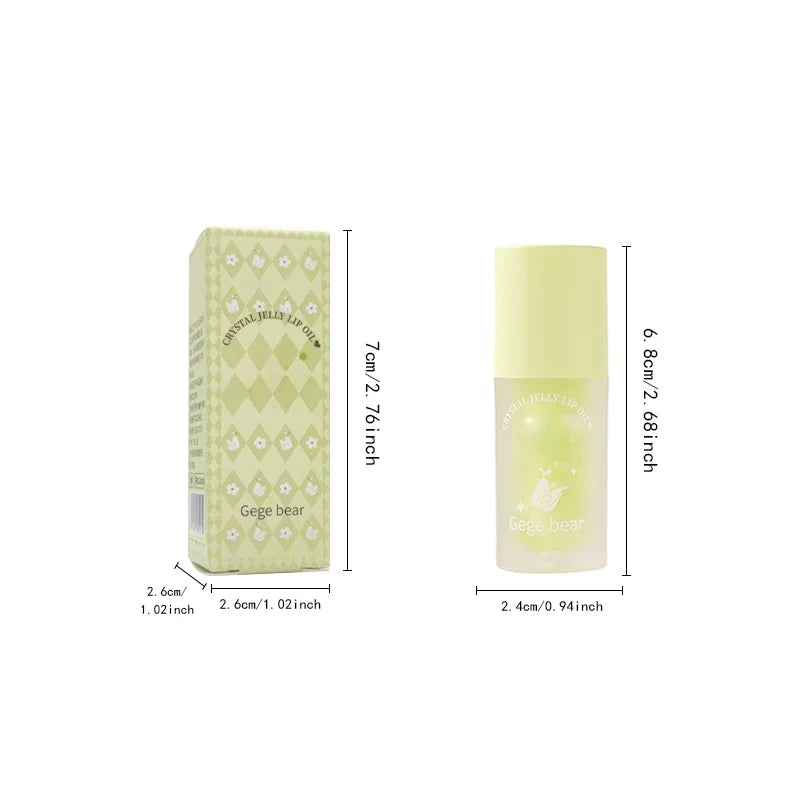 Gege Bear Crystal Jelly Fruit Lip Oil Peach Grape Avacado Hydrating Moisturizing Nourishing And Lightening Lips Line