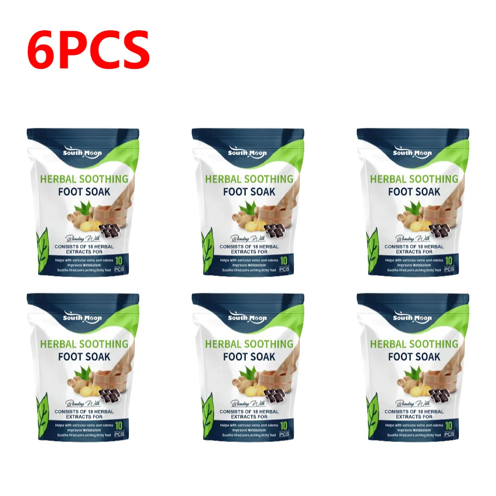 1-10bag Foot Bath Gel Natural Herbal Foot Soak Beads Dehumidification Detox Relieve Fatigue Repair Leg Veins for Shape Up Care